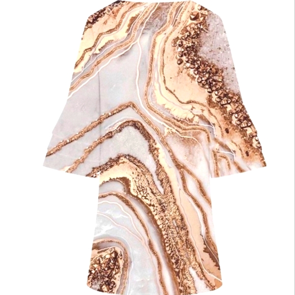 NEW! Abstract Design in Golden Dress - Picture 3 of 6